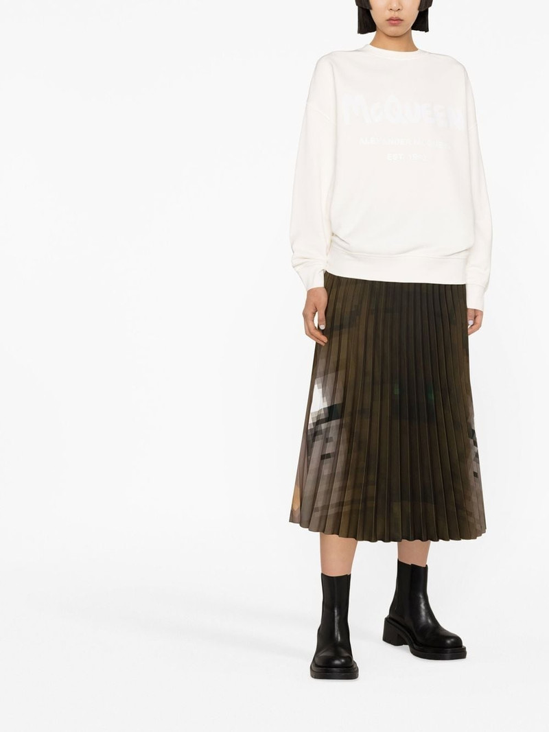 Alexander McQueen logo-print cotton sweatshirt outlook