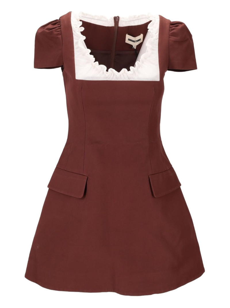 scalloped short sleeve dress 1