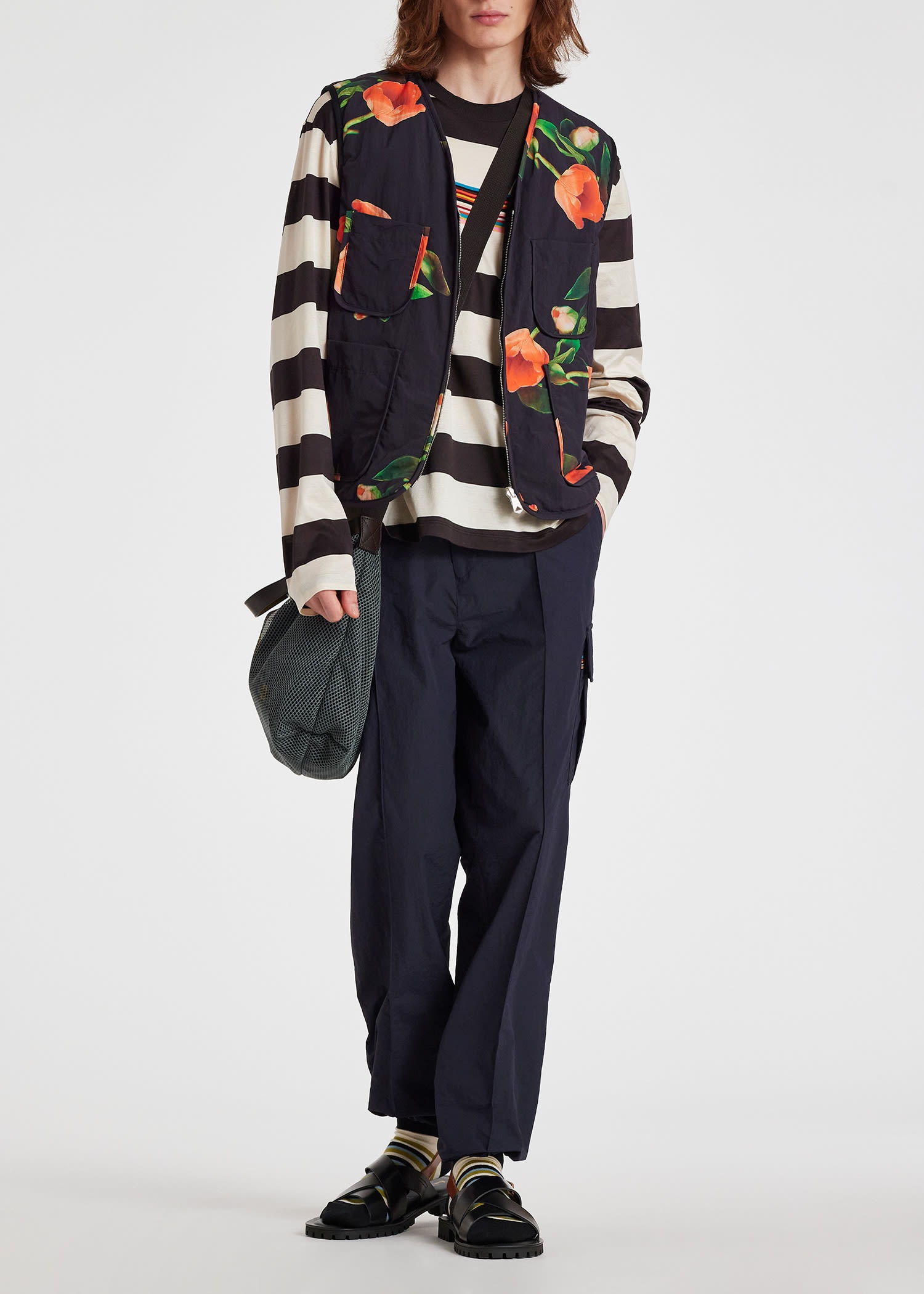 'Tulip' Print Reversible Gilet - 5