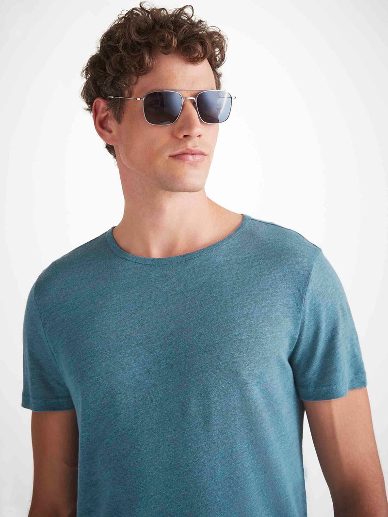 Men's T-Shirt Jordan Linen Steel Blue - 5