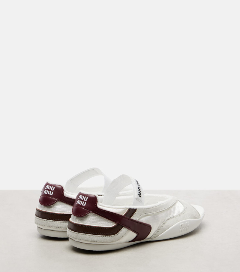 Miu Miu Gymnasium leather-trimmed thong sandals outlook