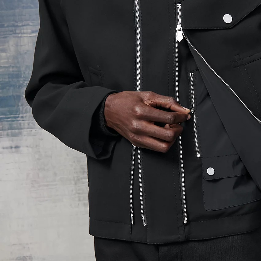 Rib-trim jacket - 4