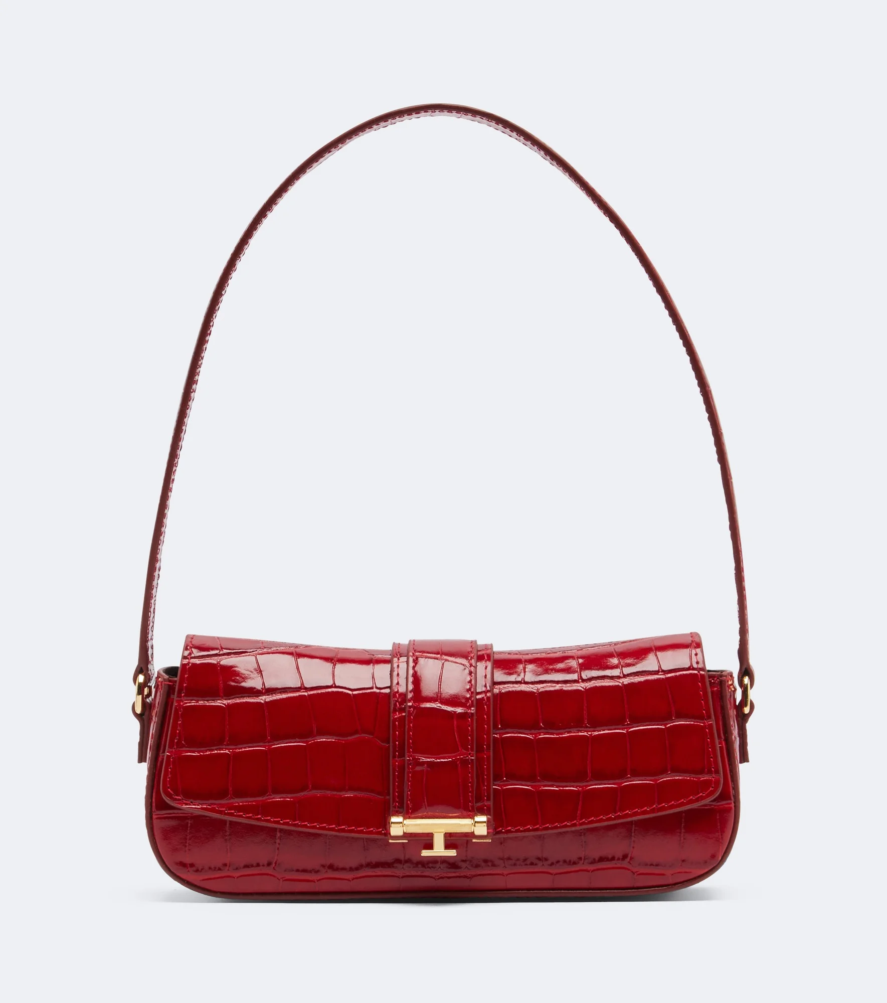 Bodrum croc-effect leather shoulder bag - 1