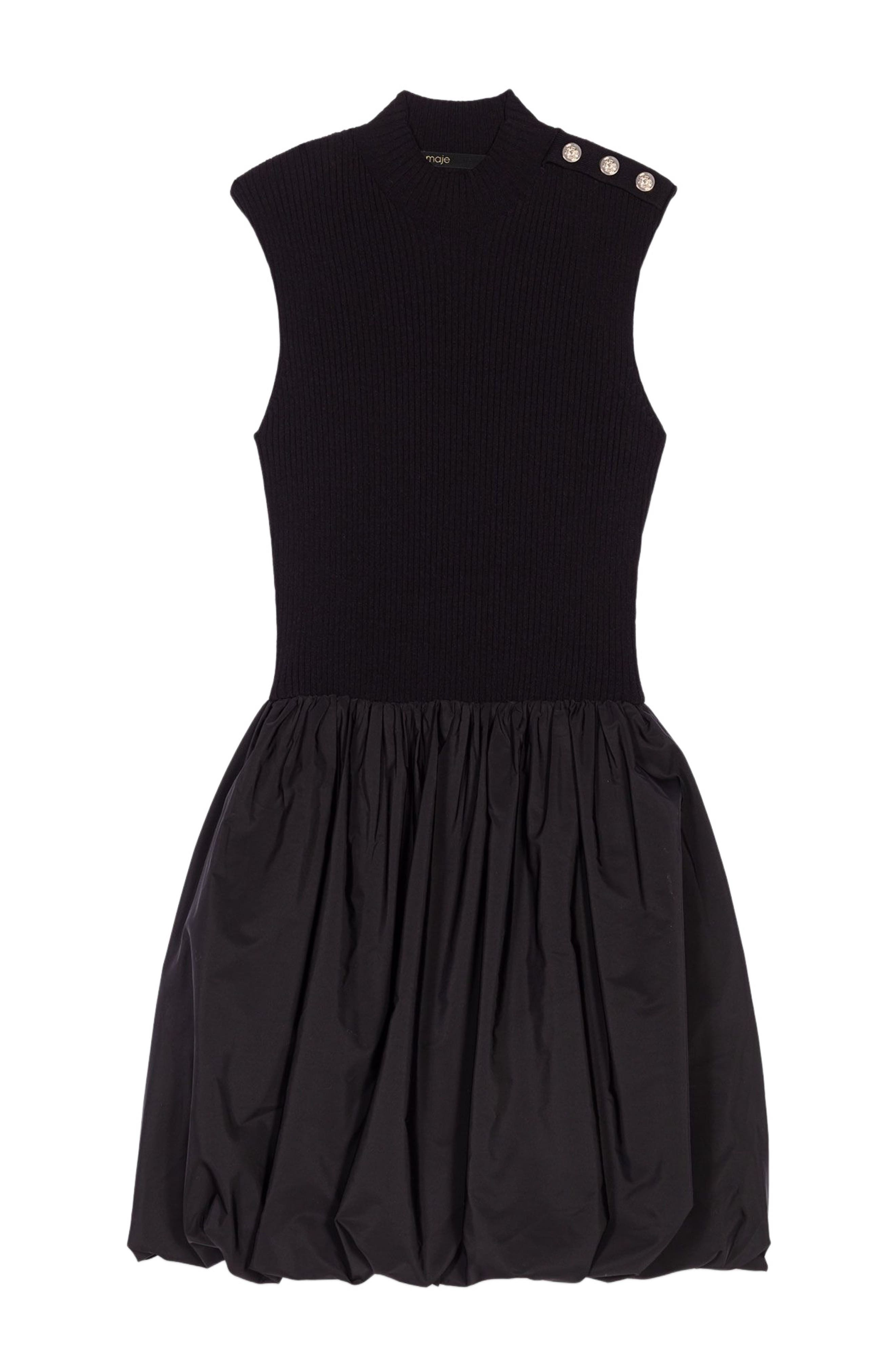 maje Short mesh and taffeta dress in Black at Nordstrom - 9