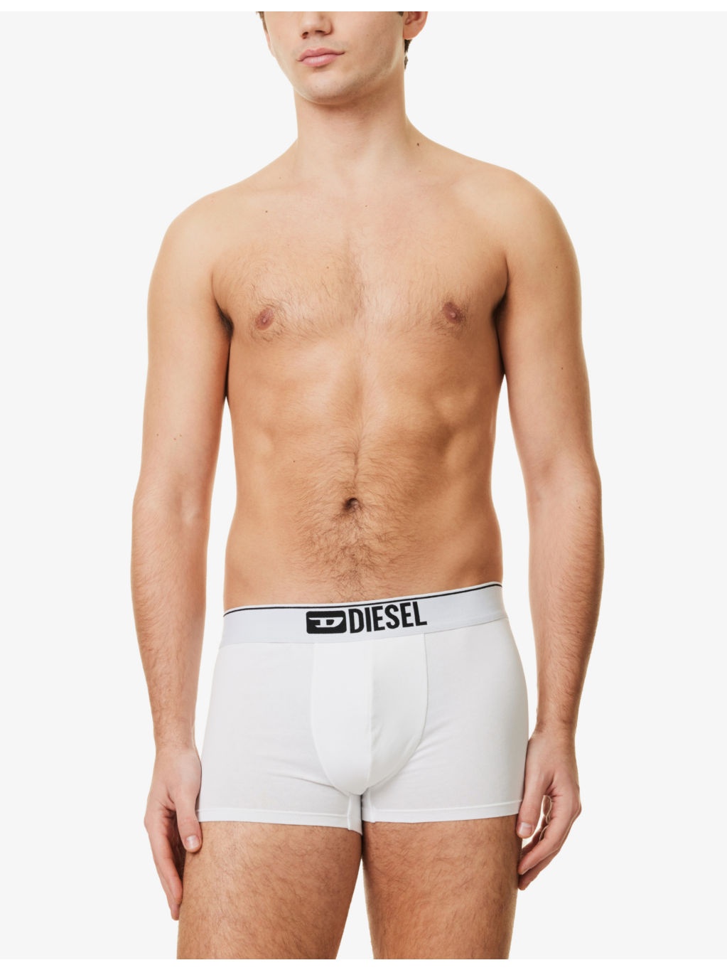 Branded-Waistband Pack of Three Stretch-Cotton Trunks - 2