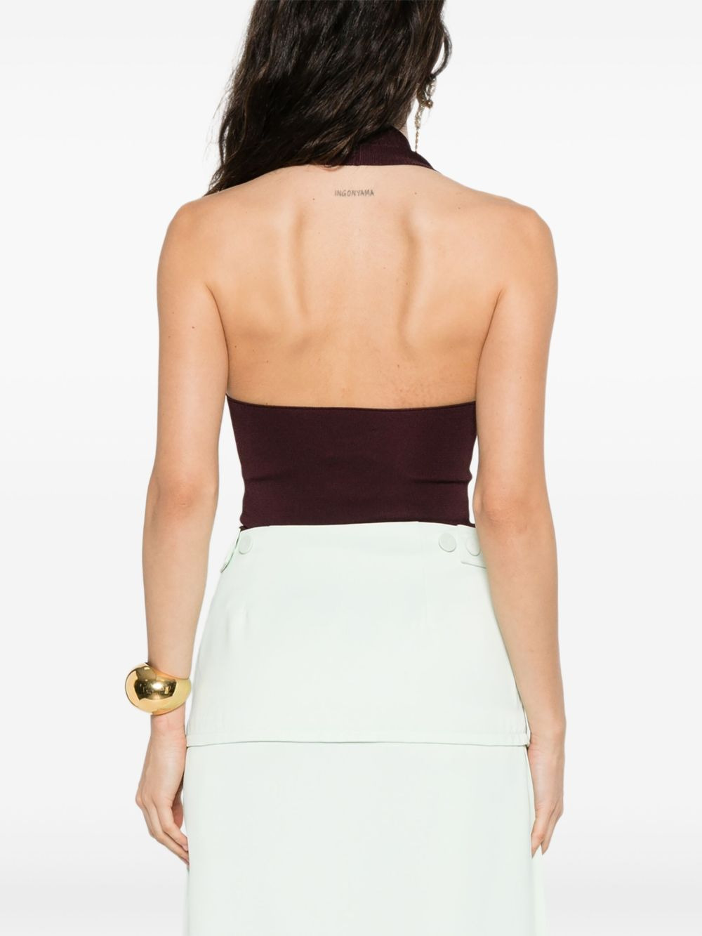 halterneck bodysuit - 4