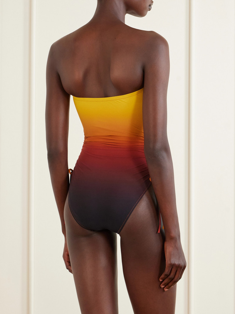 Lido Sessantadue Strapless Ruched Dégradé Swimsuit outlook