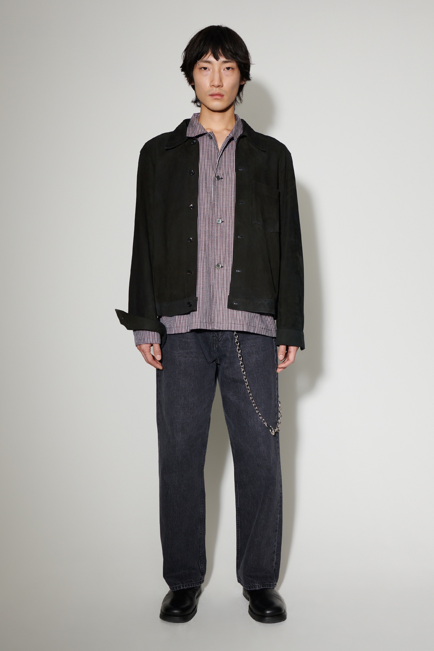 Reincarnation Suede Shirt Black Suede - 7