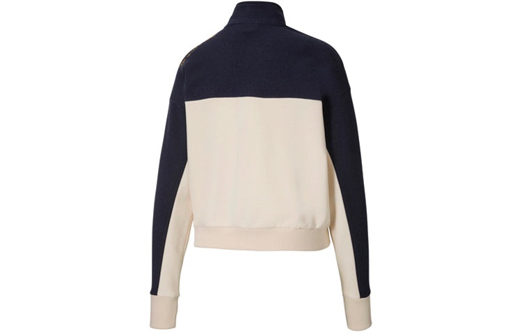 (WMNS) PUMA Csm Sweat Knitting Stand-up Collar Jacket Blue 598577-06 - 2