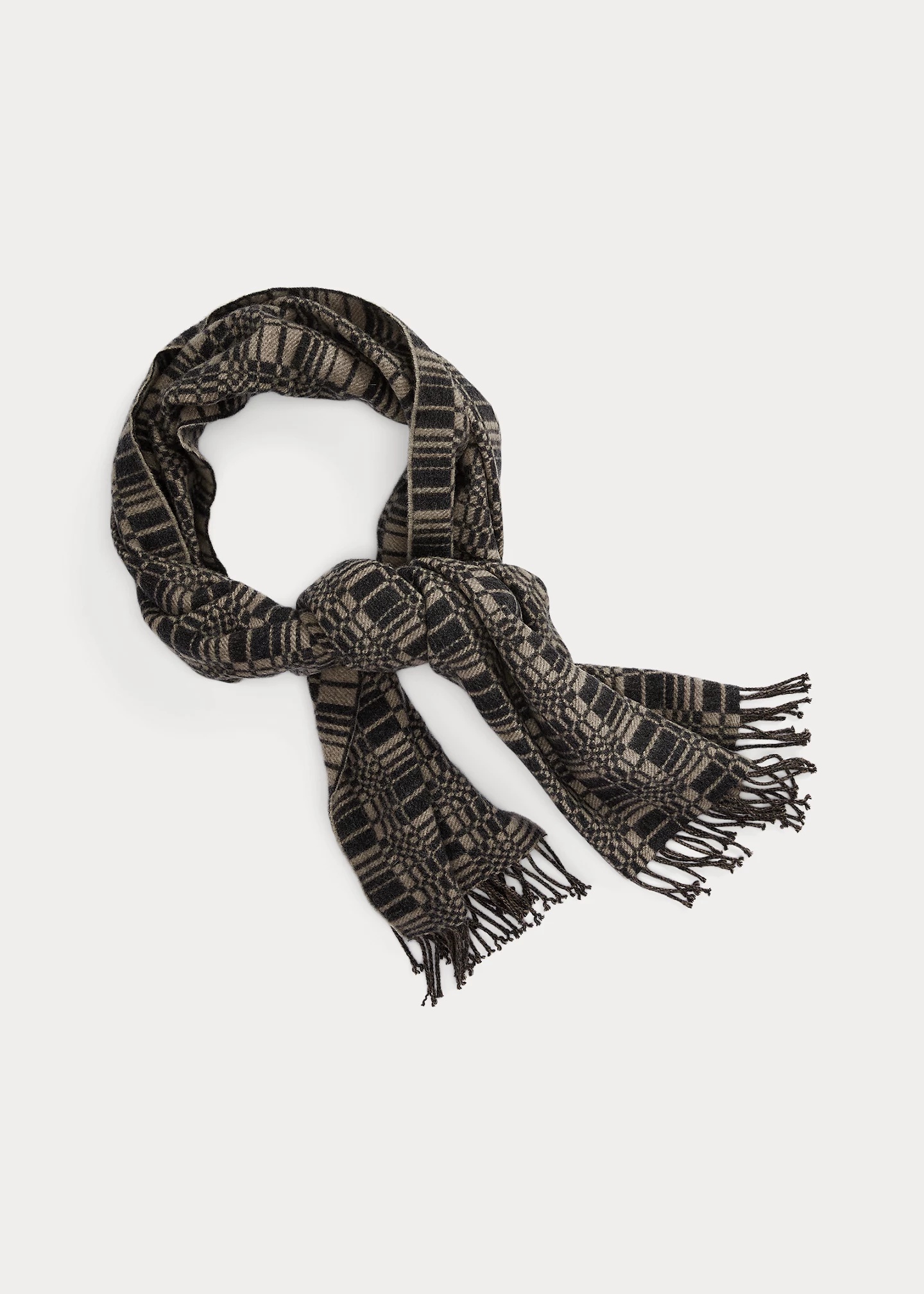 Wool-Cashmere Jacquard Scarf - 2
