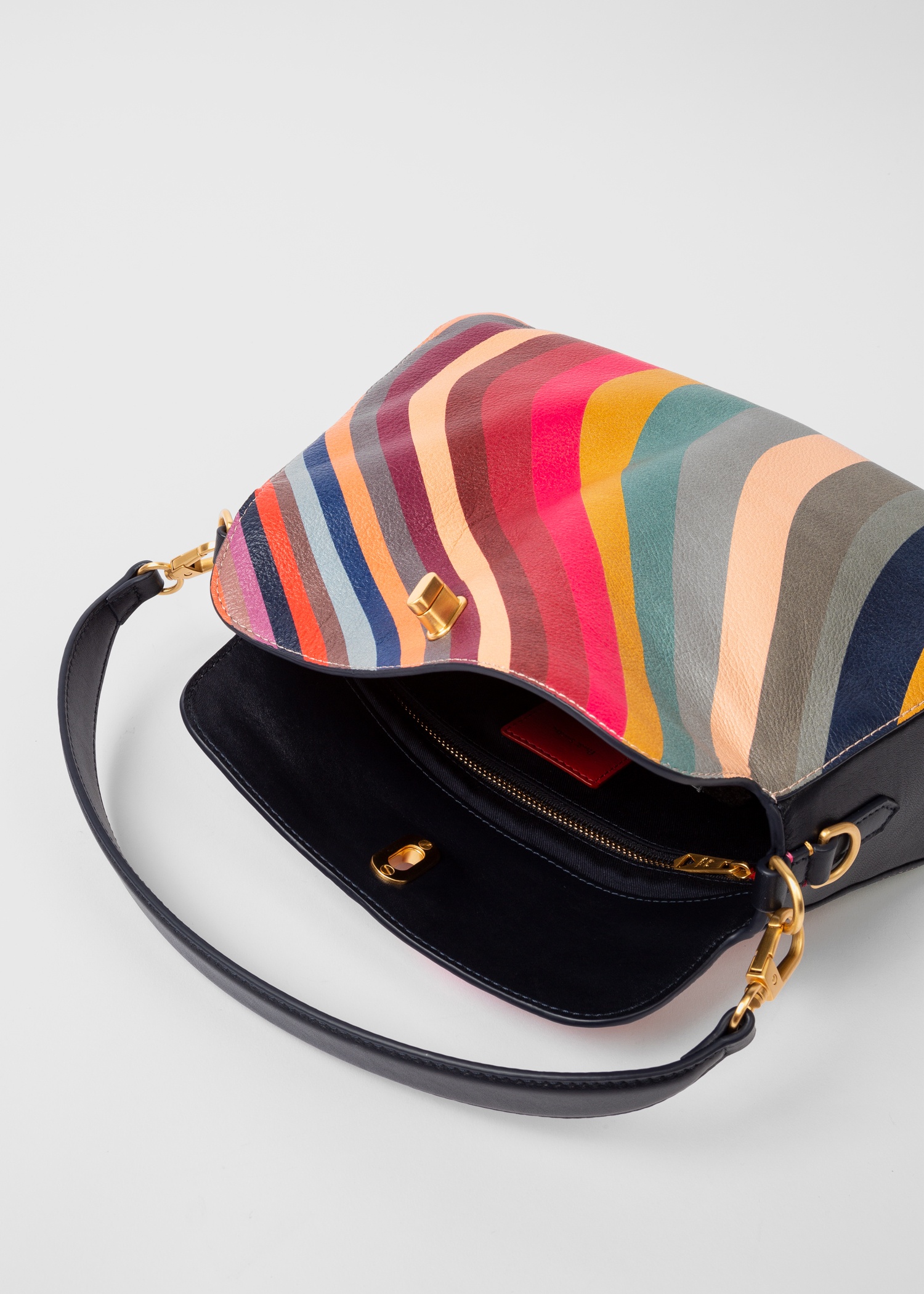 Leather 'Swirl' Shoulder Bag - 5