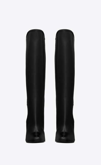 SAINT LAURENT jane monogram boots in smooth leather outlook