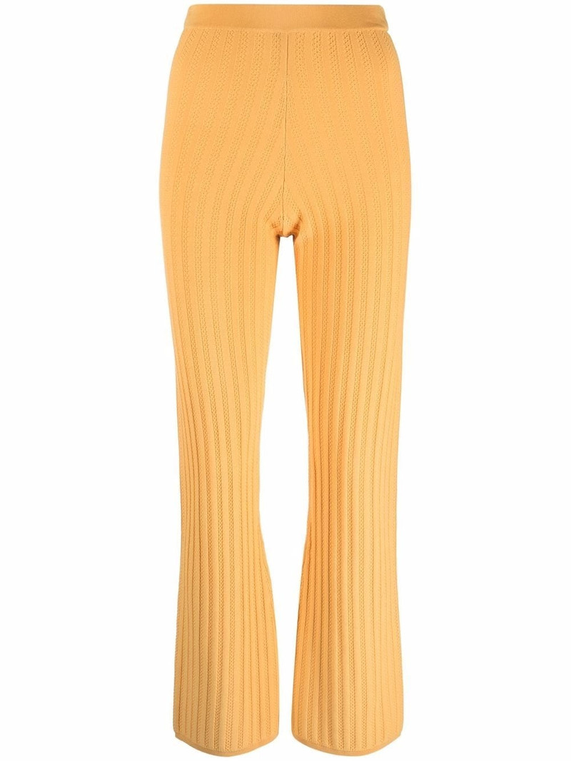 rib-knit trousers - 1