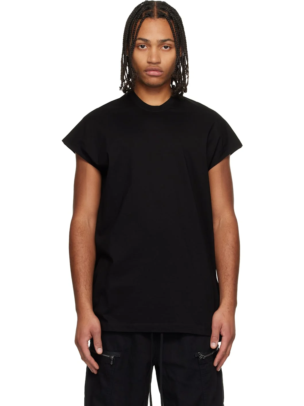 Black Europa Graphic Sleeveless T-shirt - 1