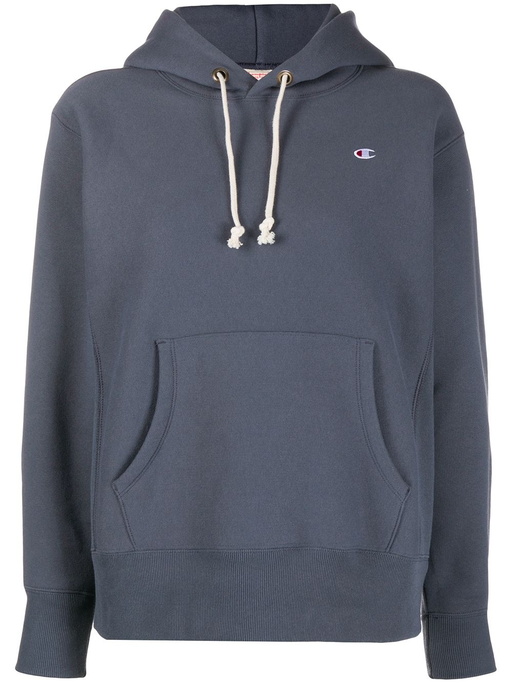 logo-patch hooded sweatshirt  - 1