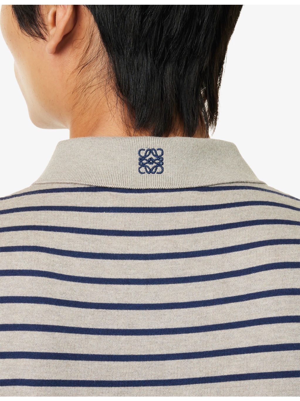Ibiza Striped Cotton-Blend Knit Polo Shirt - 5
