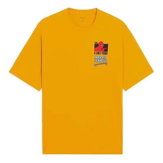 Li-Ning x MARVEL Spider Man Graphic T-shirt 'Yellow' AHSSB89-2 - 1