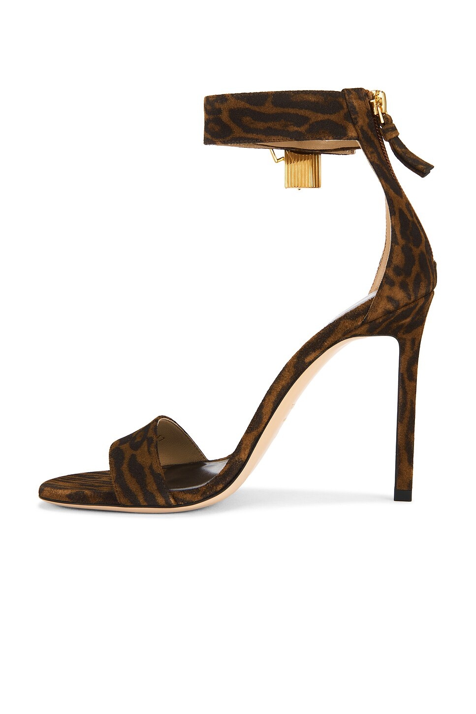 Padlock 105mm Suede Calf Sandal - 5