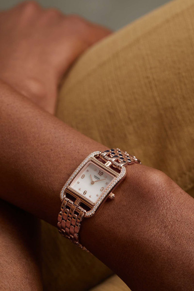 Hermès Montre Cape Cod 31mm 18-karat rose gold diamond watch outlook
