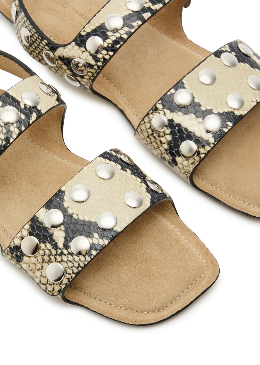 Khaite Boden Python-effect Leather Sandals - 3