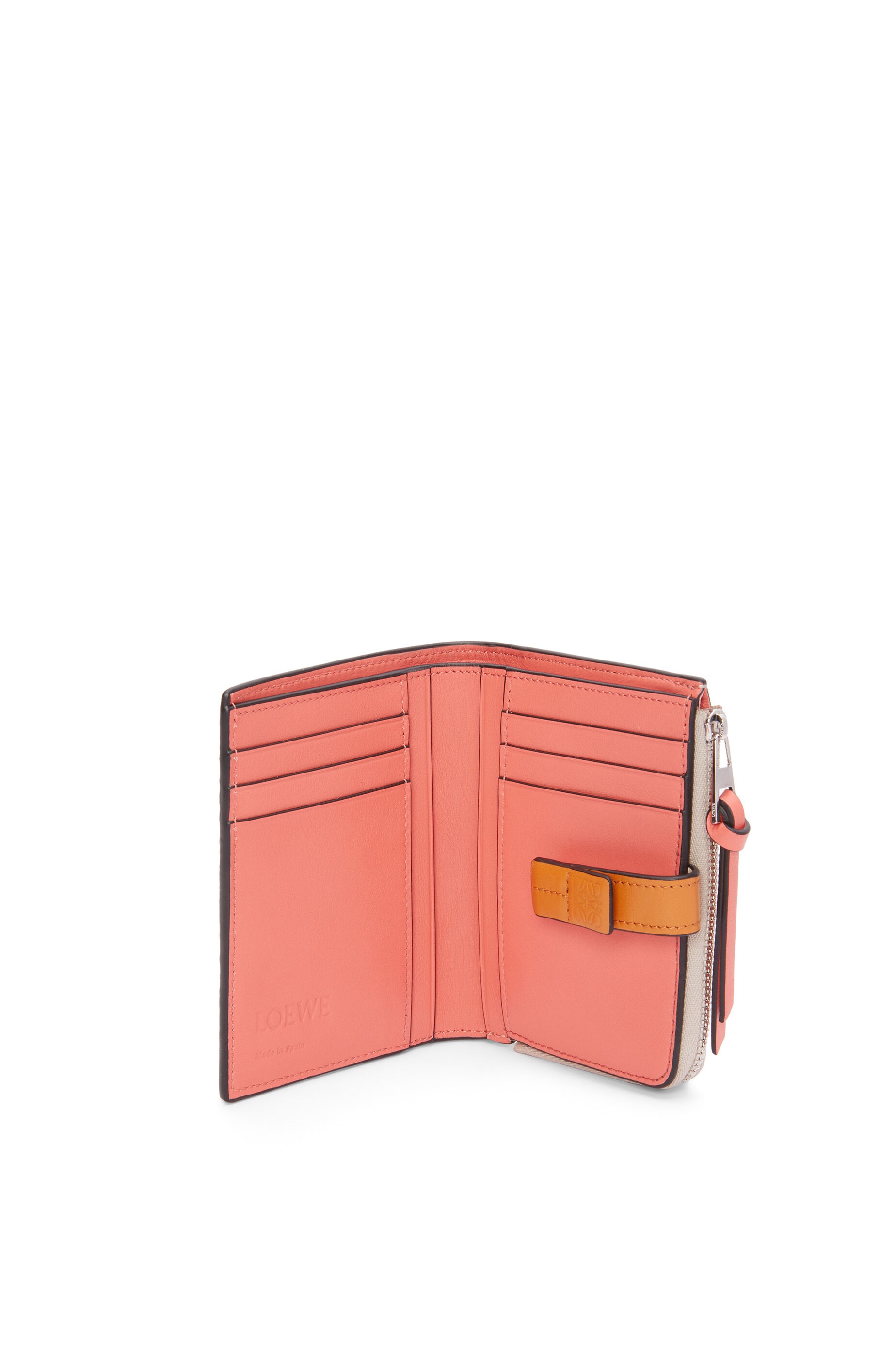 Slim zip bifold wallet in soft grained calfskin - 2