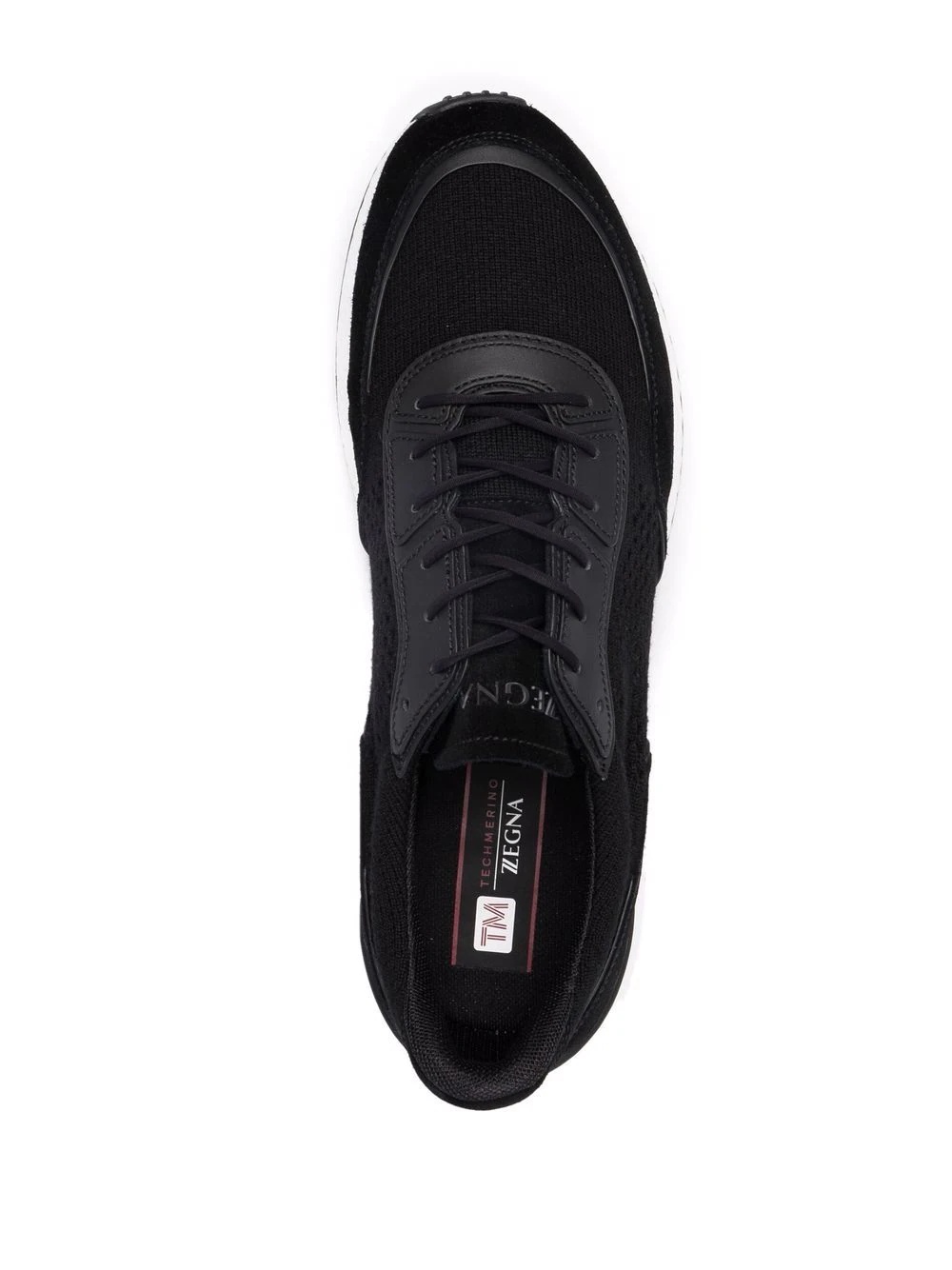 panelled low-top sneakers - 4