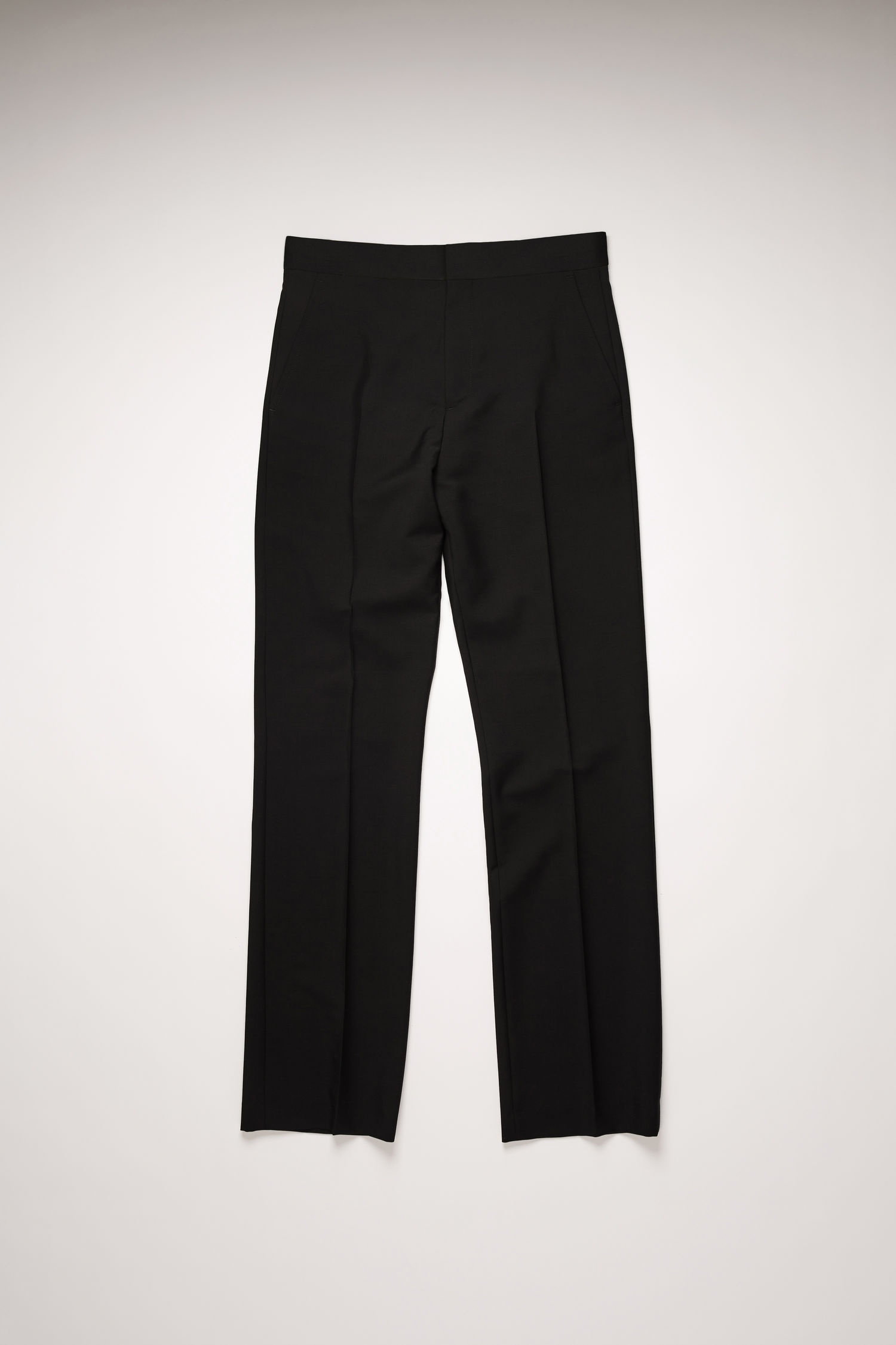 Satin-trimmed suit trousers black - 1