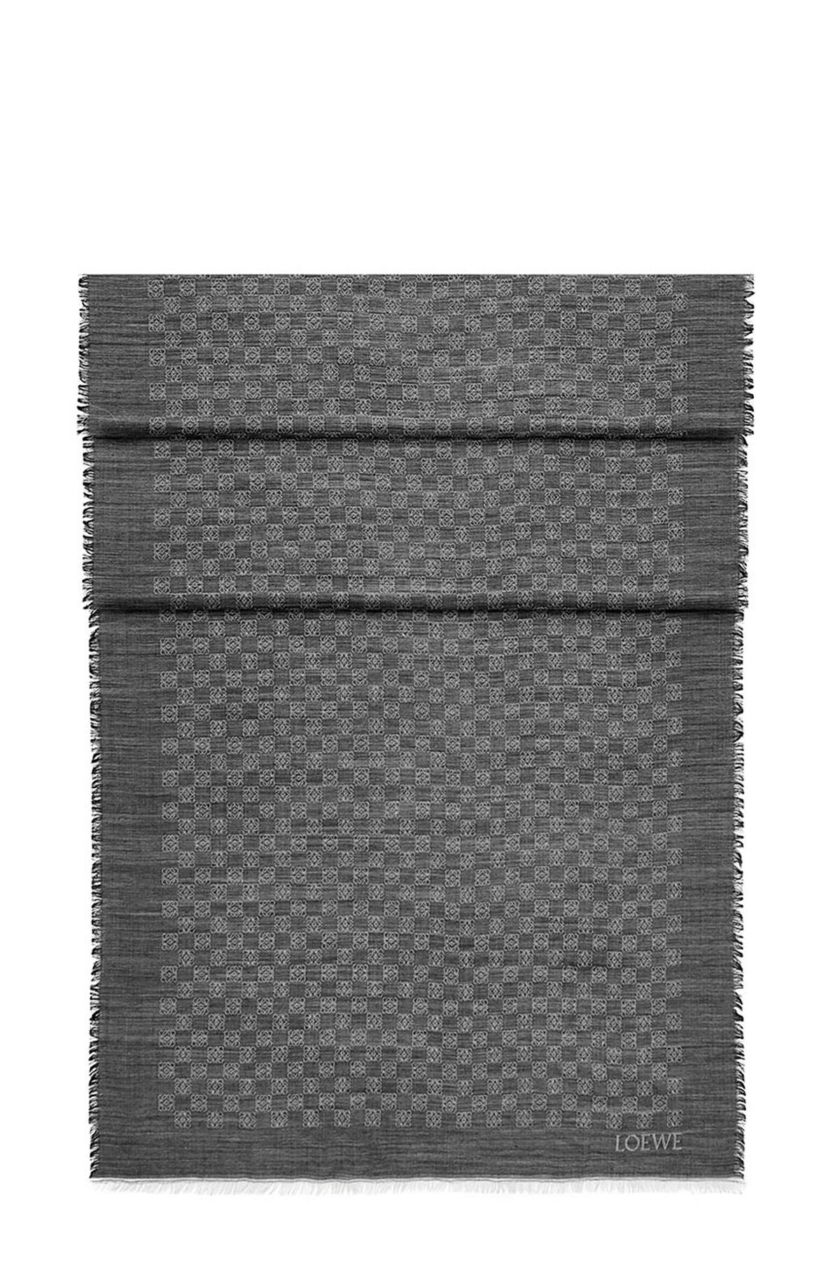 LOEWE Anagram scarf in wool and silk - 2