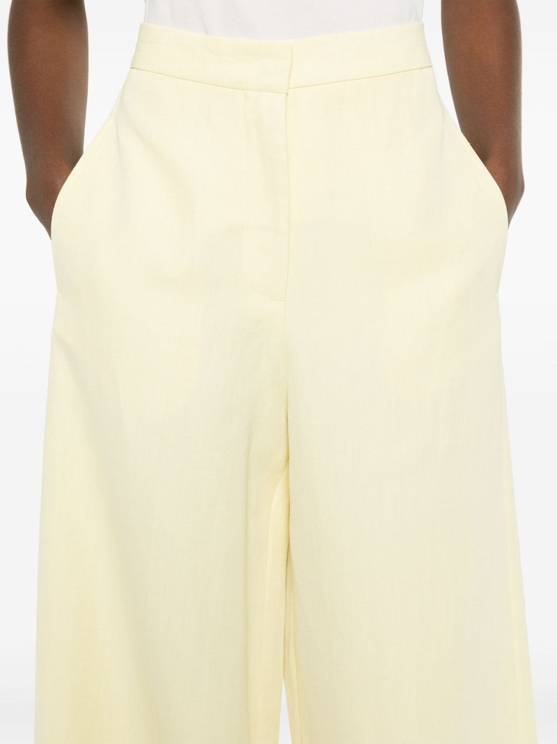 slub-texture straight trousers 5