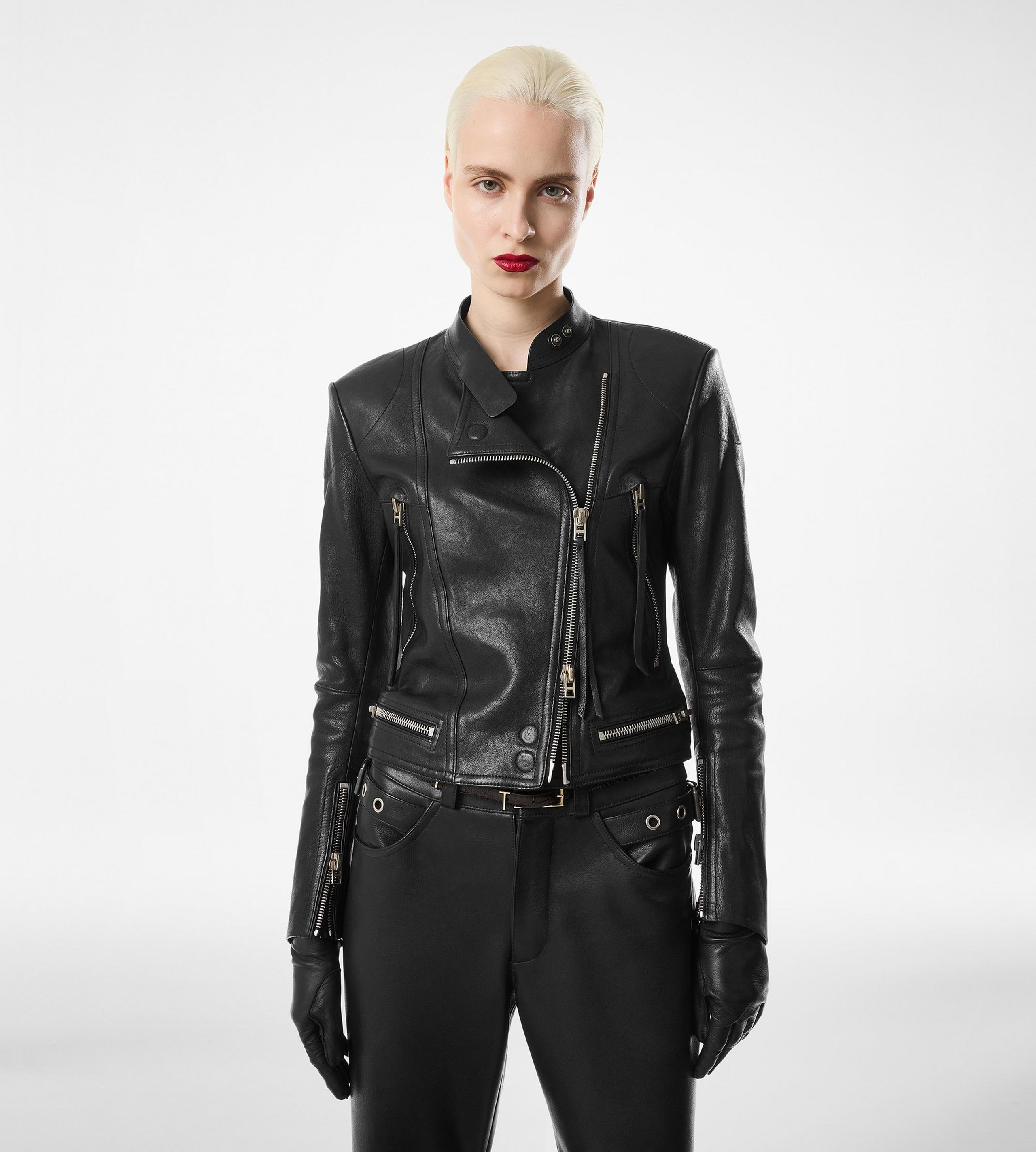 STEAM FINISHED NAPPA RACER JACKET - 4