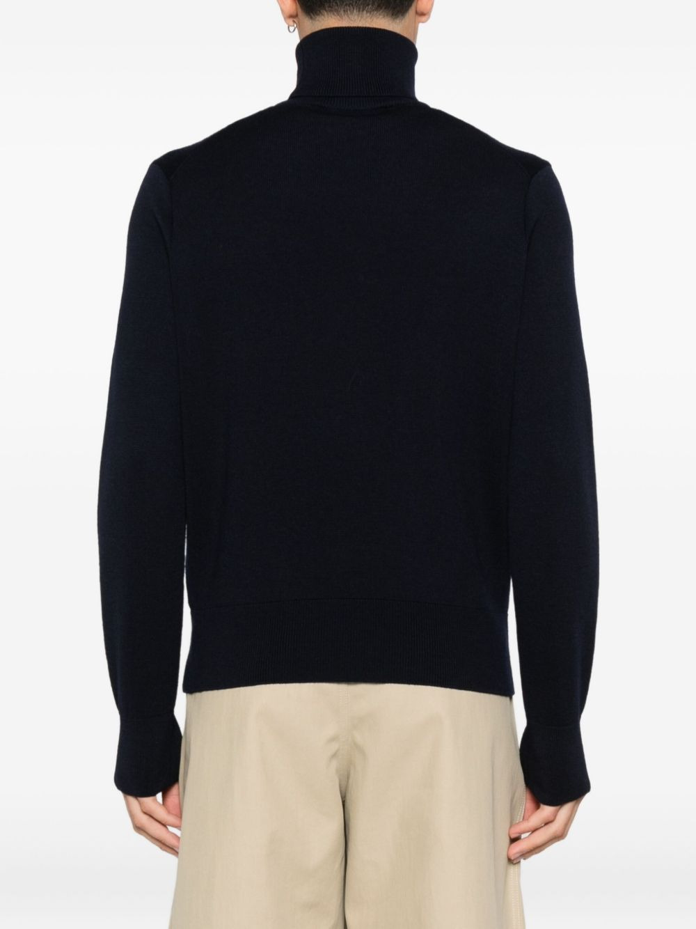 heart-embroidered turtleneck sweater - 4