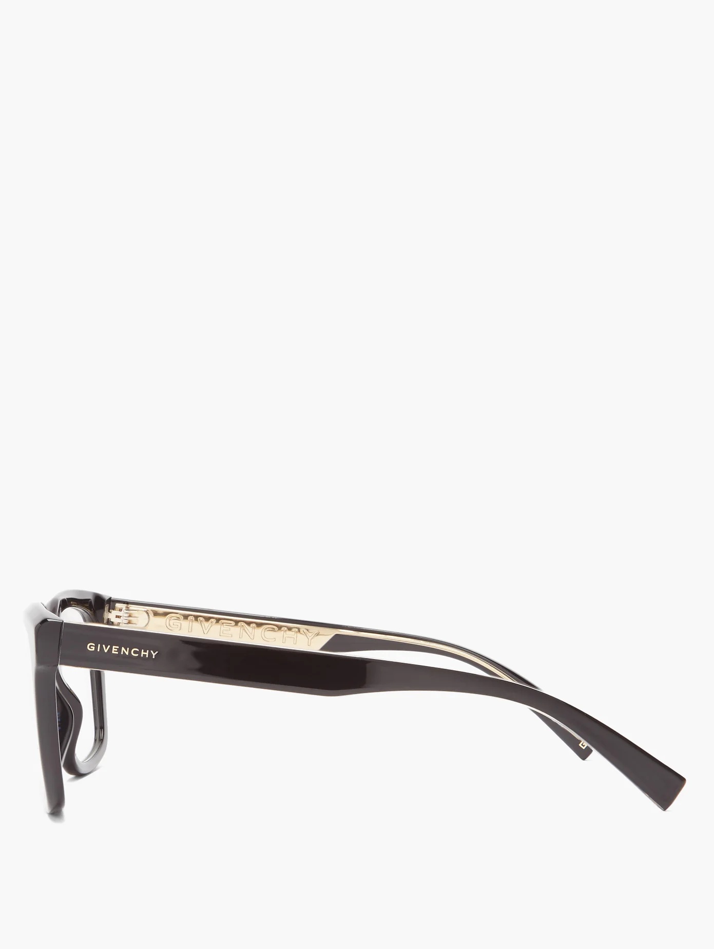 Metal-plated square acetate glasses - 3