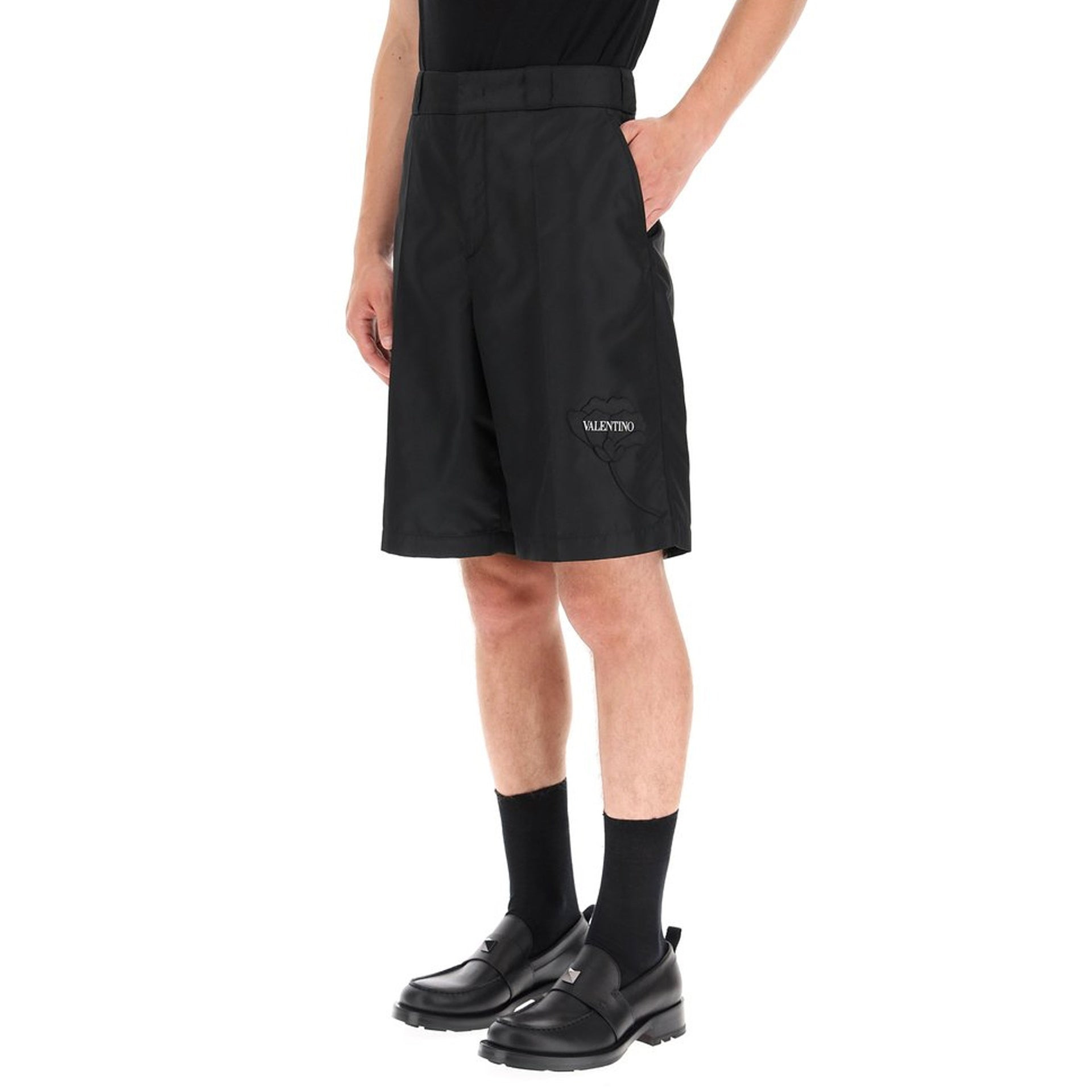 Valentino Flower Embroidery Bermuda Shorts Men - 2