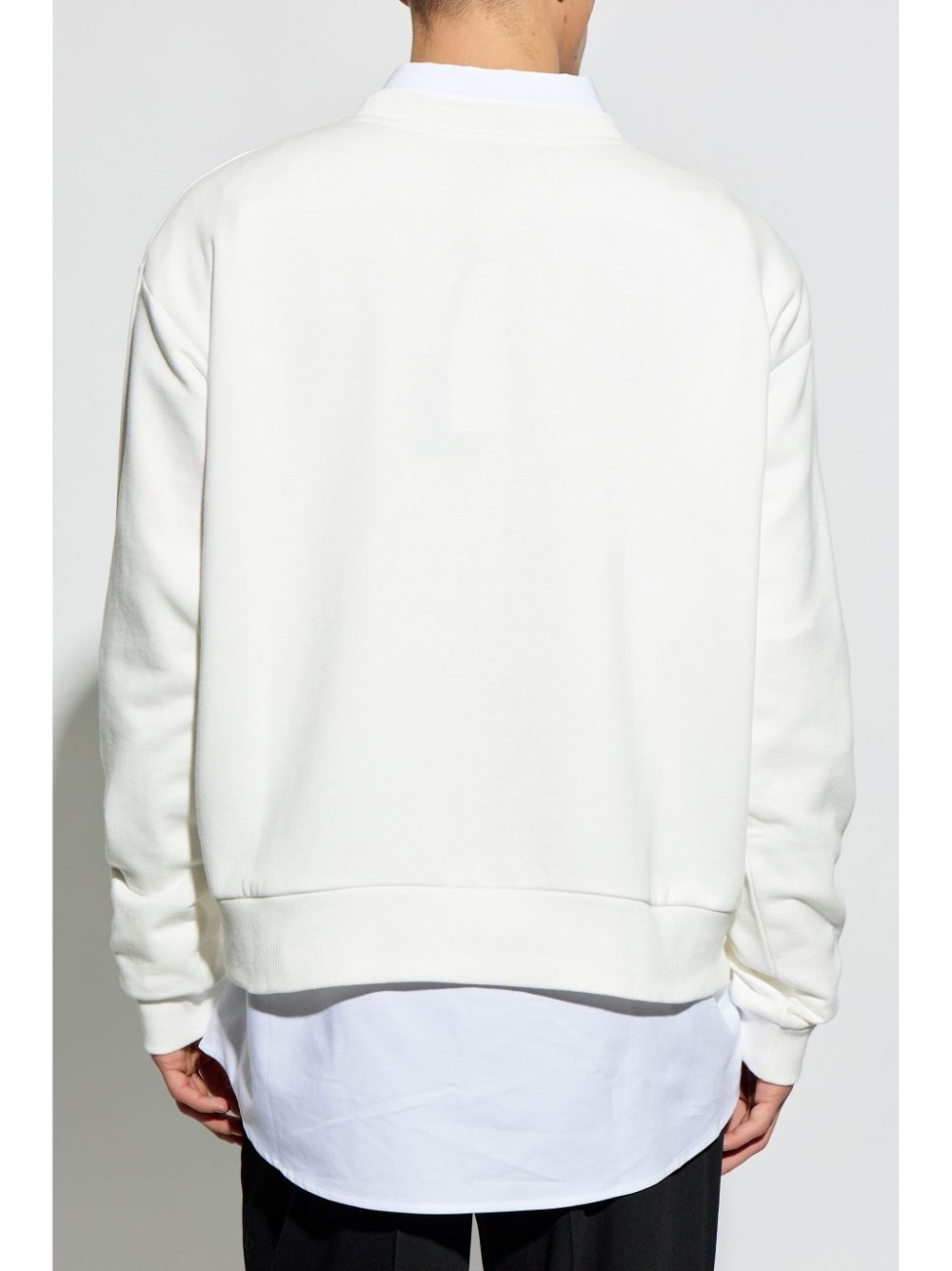 logo-print cotton sweatshirt - 4