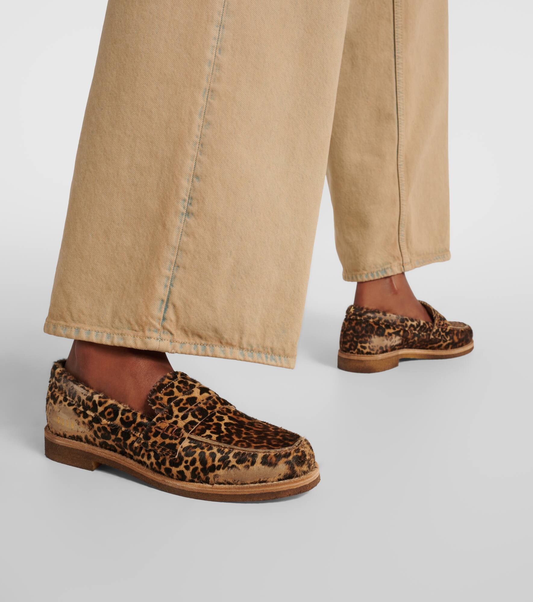Jerry calf hair penny loafers - 4