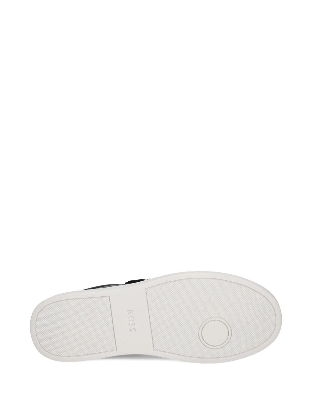 logo-plaque lace-up sneakers - 4