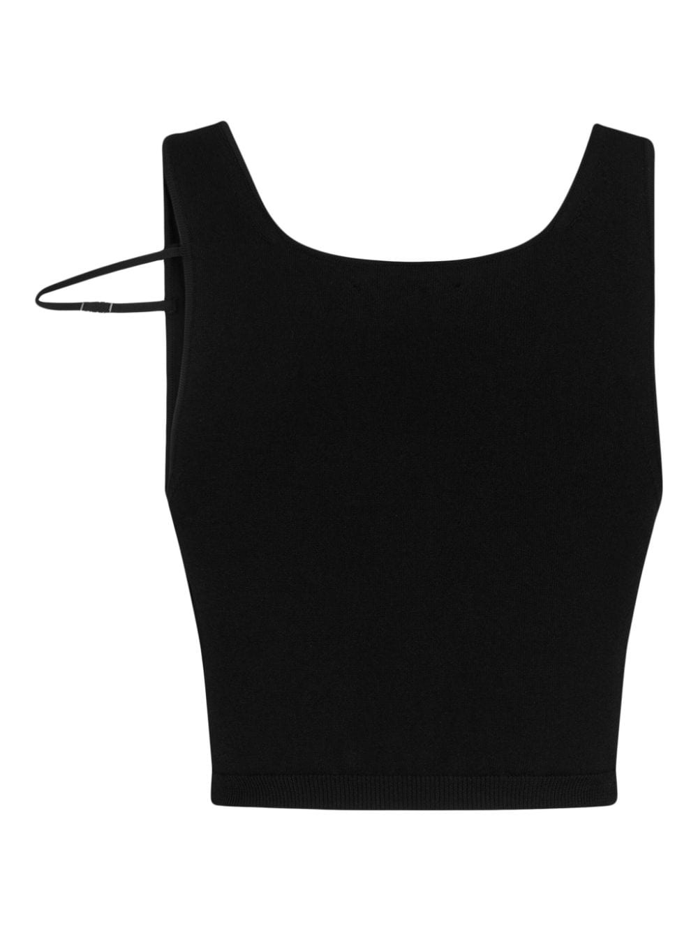 logo-plaque U-neck tank top - 2