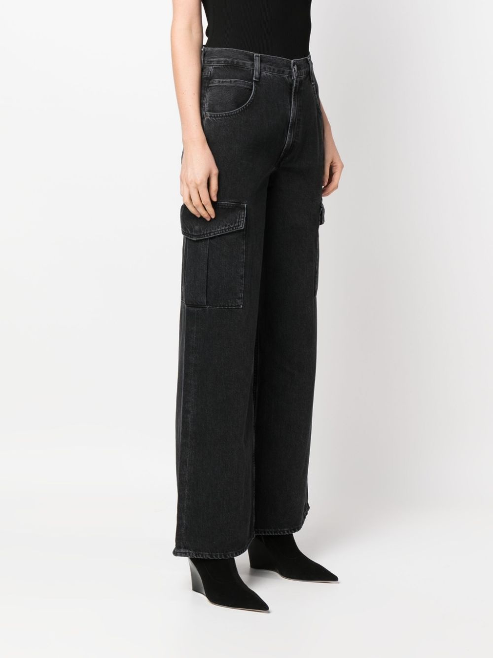 mid-rise wide-leg jeans - 3