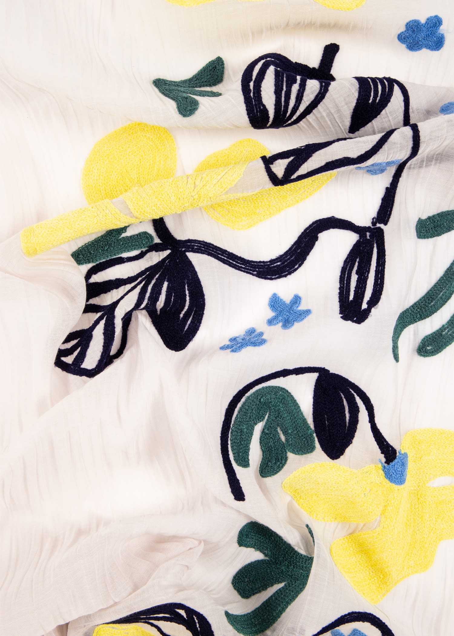 Cotton-Silk 'Sea Floral' Scarf - 4