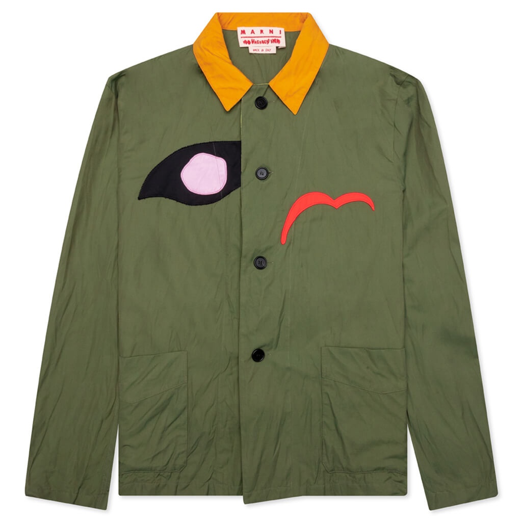 MARNI X NO VACANCY INN GABARDINE JACKET - STONE GREEN - 1