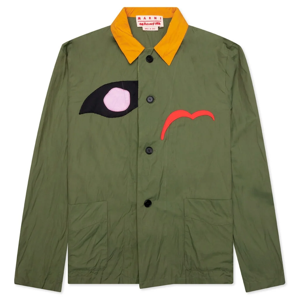 MARNI X NO VACANCY INN GABARDINE JACKET - STONE GREEN - 1