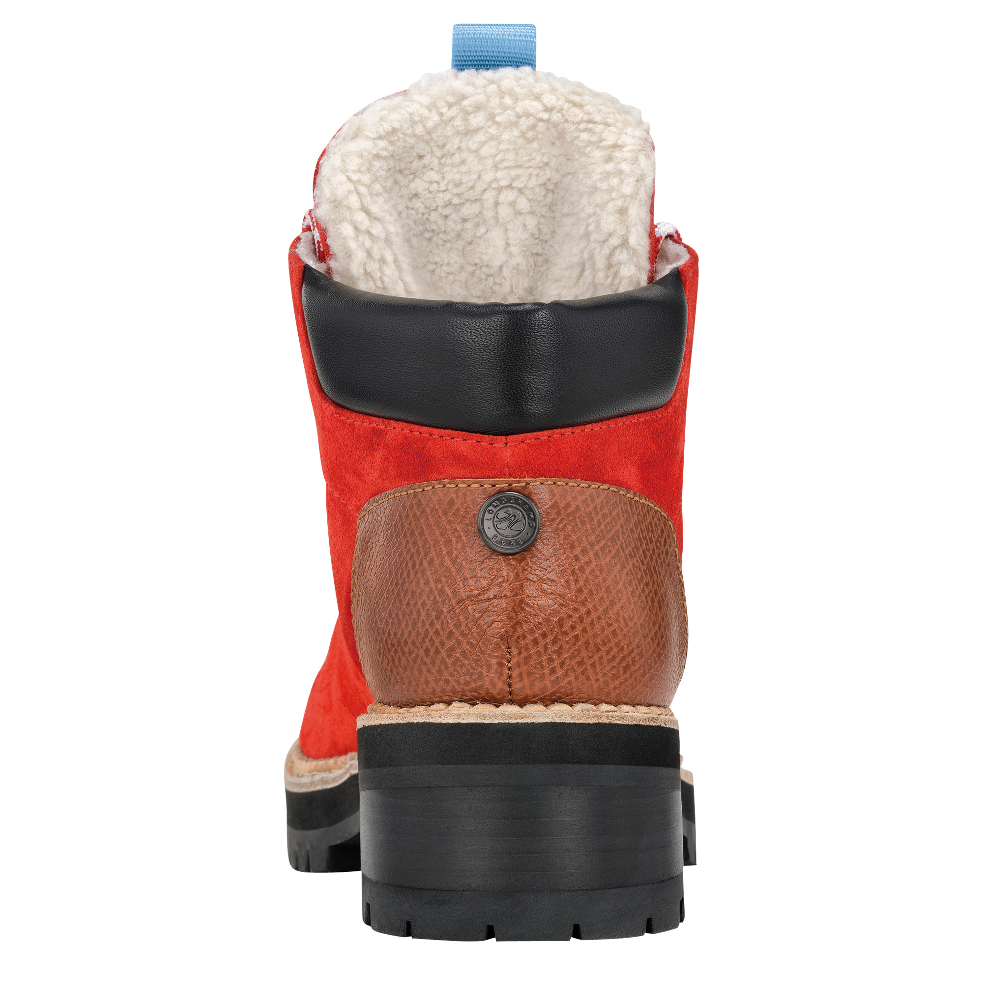 Longchamp Le Pliage baroudeuse Boots Red - Leather | REVERSIBLE