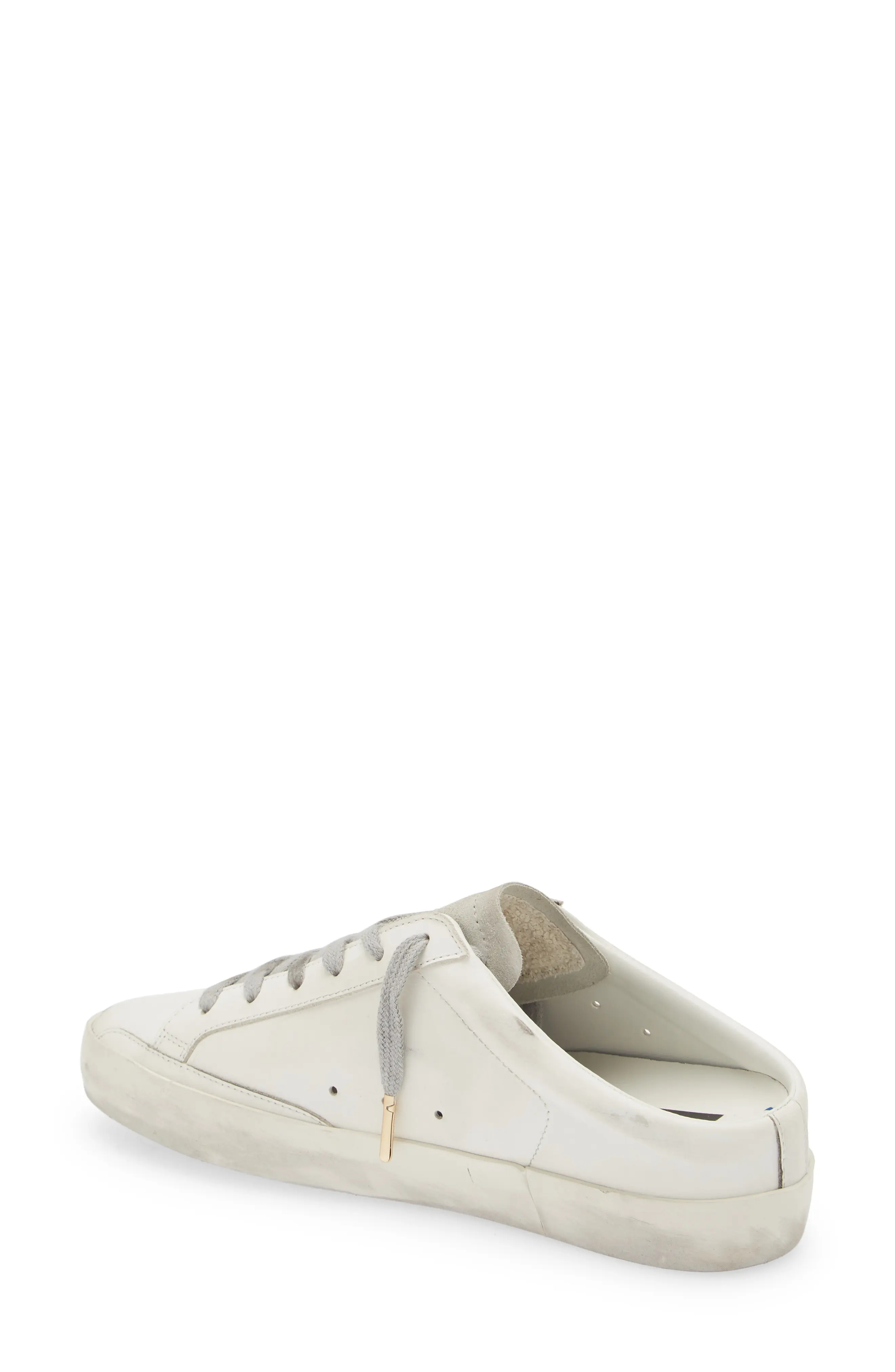 Super-Star Sabot Mule Sneaker in White/Gold - 2