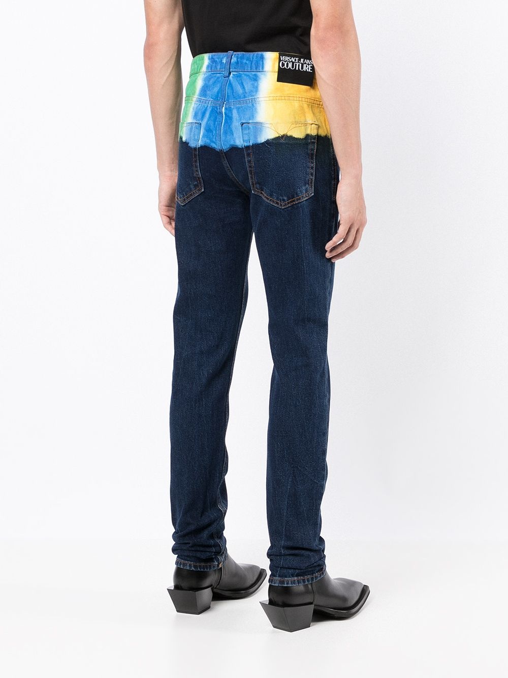 colour-block slim-fit jeans - 4