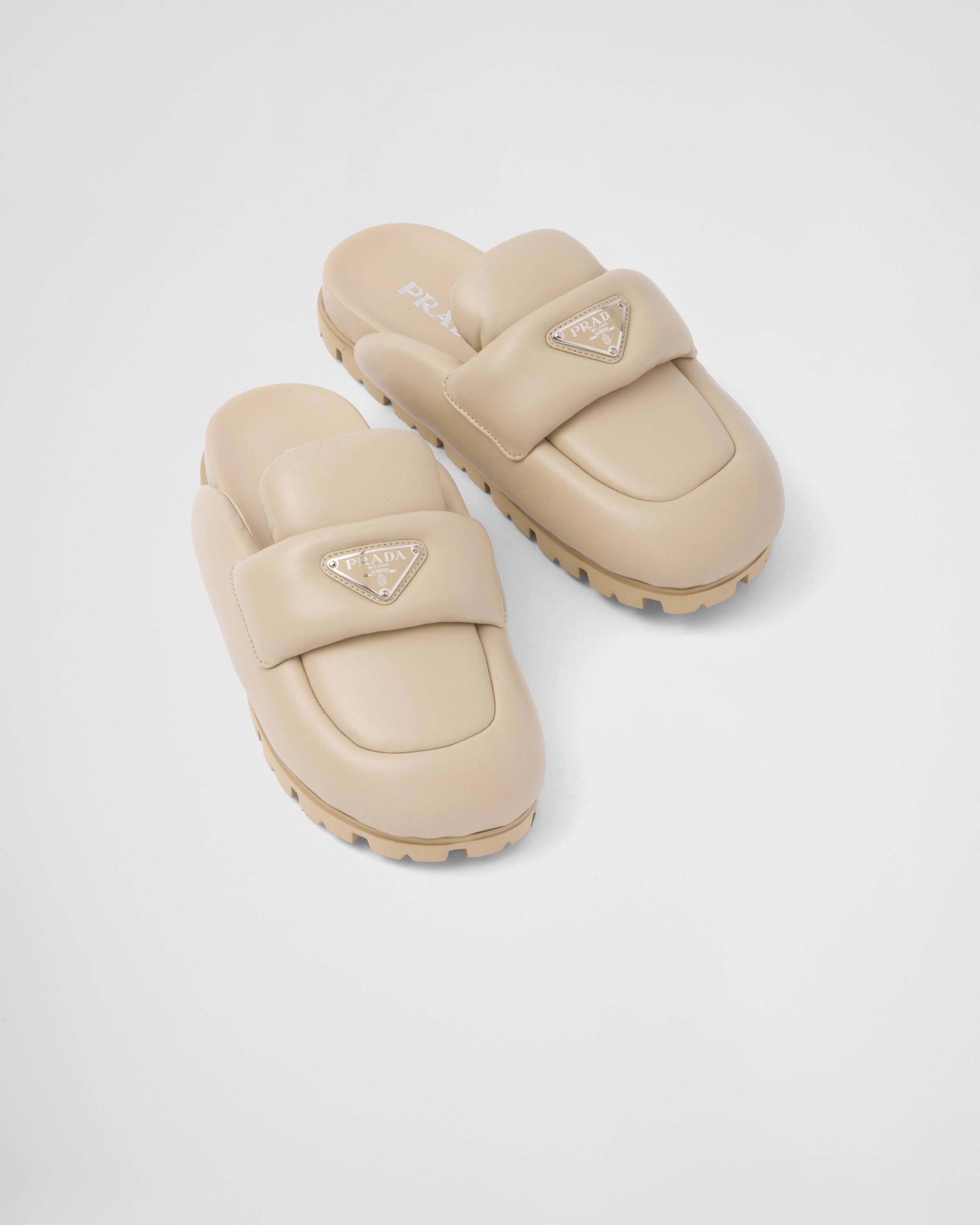 Soft padded nappa leather sabots - 3