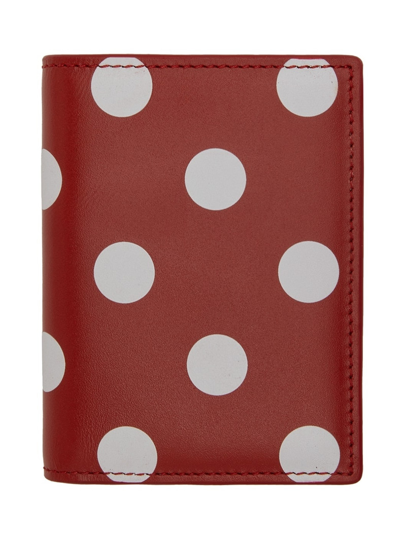 Red & White Dots Leather Wallet 1