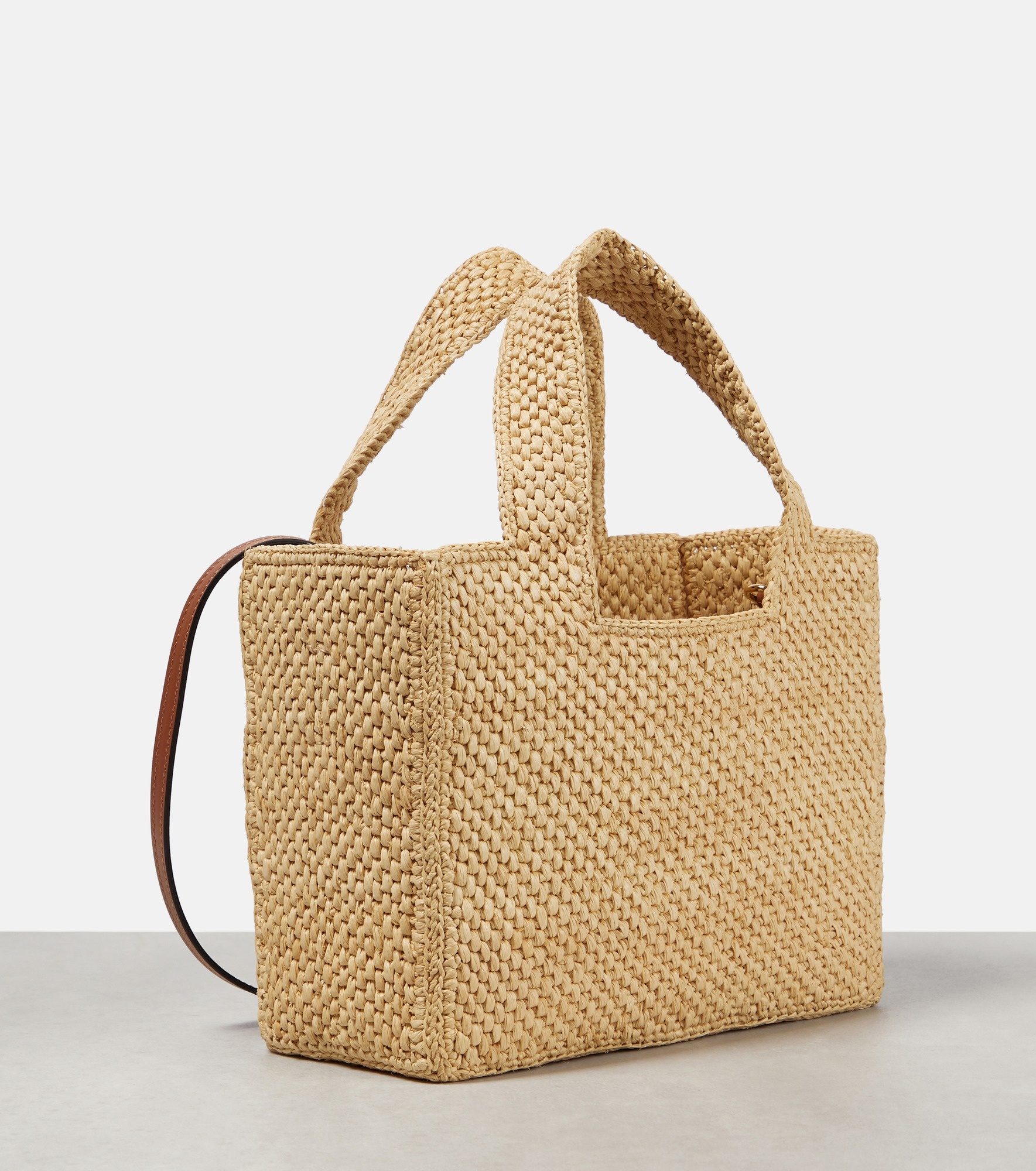 Paula's Ibiza Small logo raffia tote bag - 4