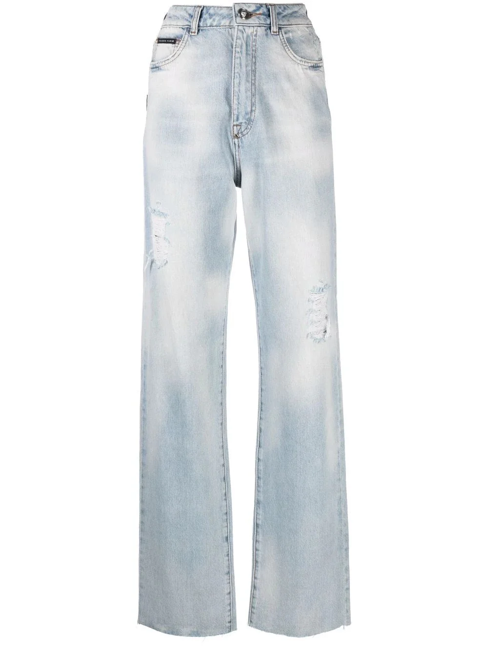 Palazzo-cut high-waist jeans - 1