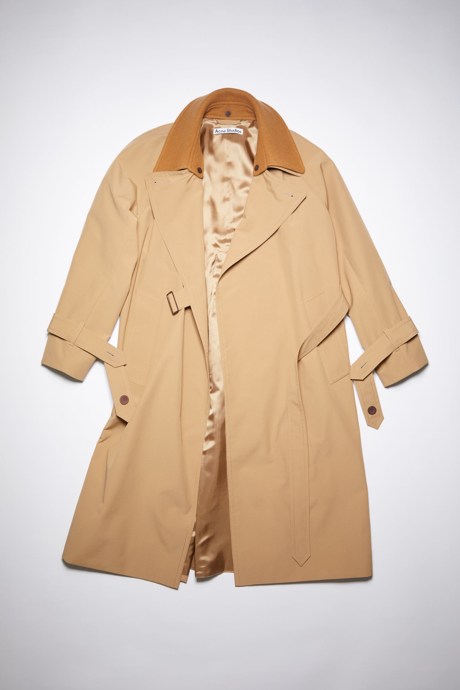 Lined trench coat - Camel brown - 1