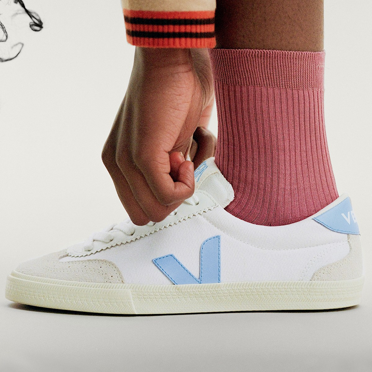 VOLLEY CANVAS WHITE AQUA - 4